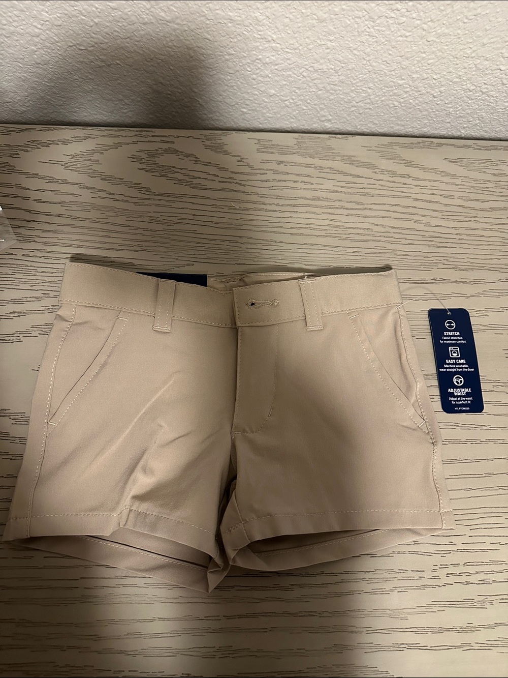 Kids Strech Casual Shorts - Beige